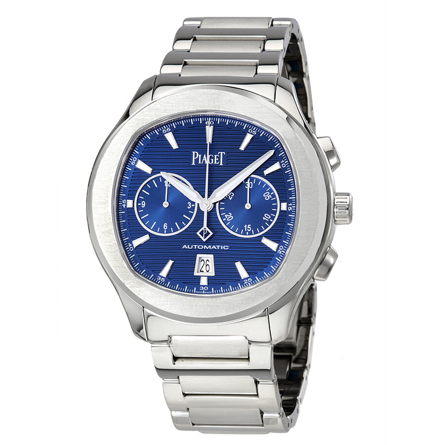 piaget polo s automatic chronograph blue dial men