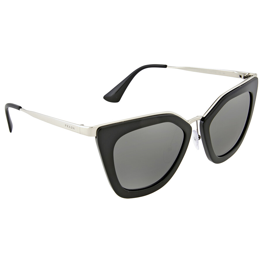 Prada Cat Eye Grey Mirror Silver Gradient Sunglasses Prada