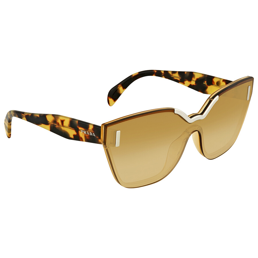 Prada Light Yellow Gradient Ochre Cat Eye Ladies Sunglasses PR 16TS