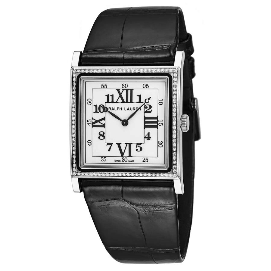 Ralph Lauren Slim Classique Automatic White Dial Ladies Diamond Watch