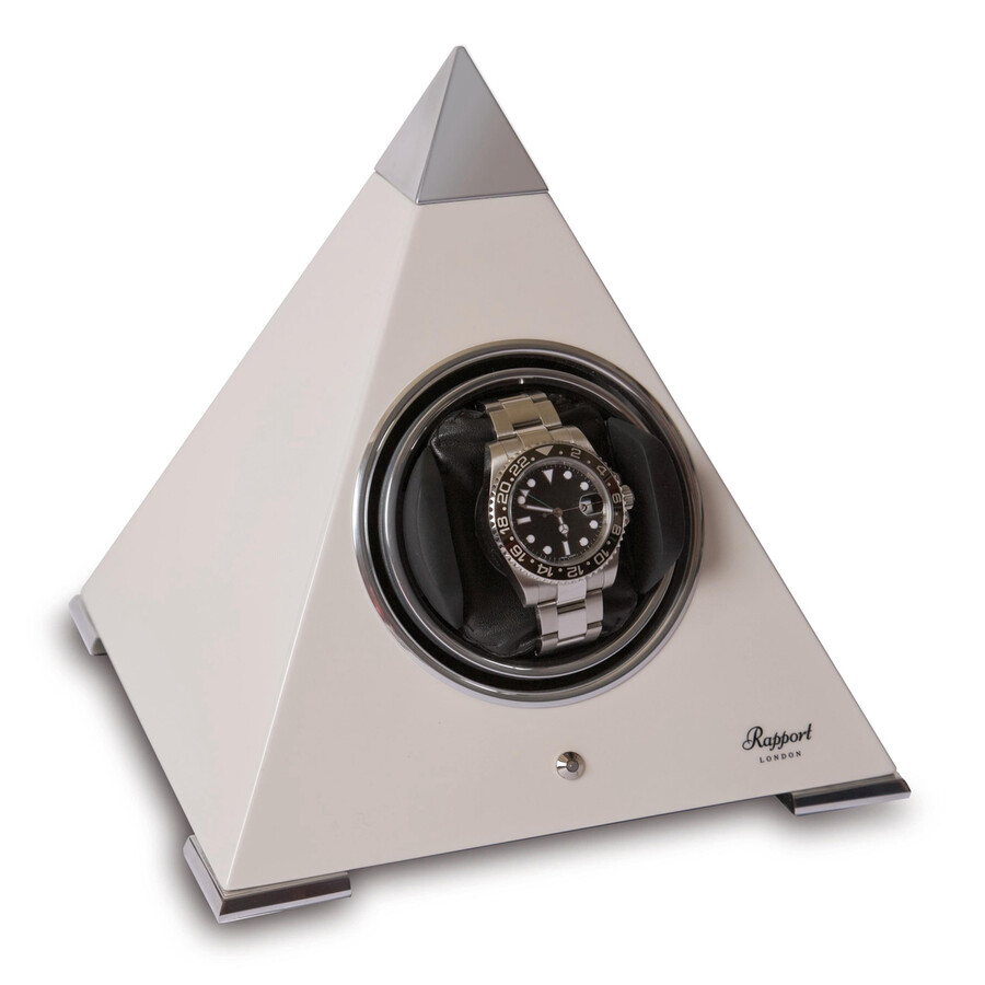 Rapport London Evolution Pyramid Single Watch Winder White Watch