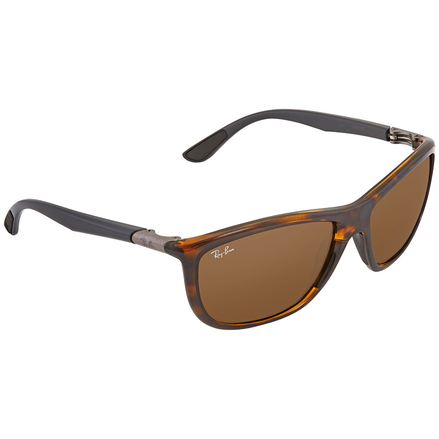 Ray Ban Brown Classic B15 Rectangular Sunglasses RB8351 622173 60