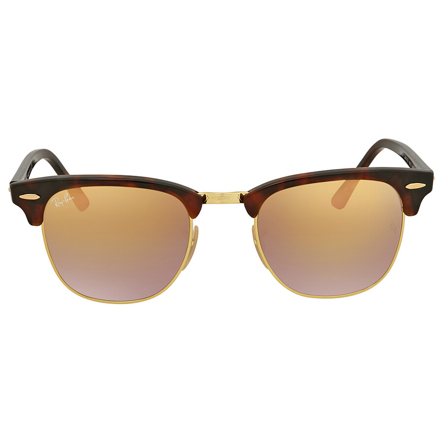 Ray Ban Clubmaster Copper Gradient Flash Square Sunglasses RB3016