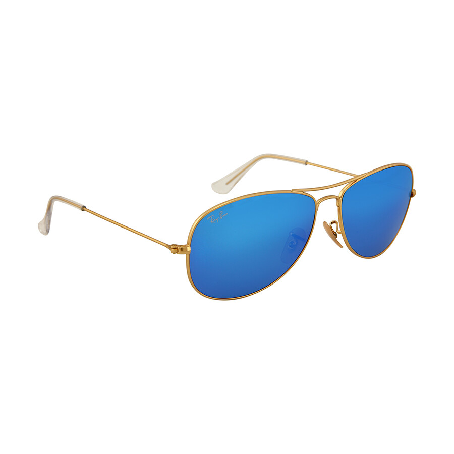 Ray Ban Cockpit Aviator Blue Mirror Flash Lenses Sunglasses RB336259