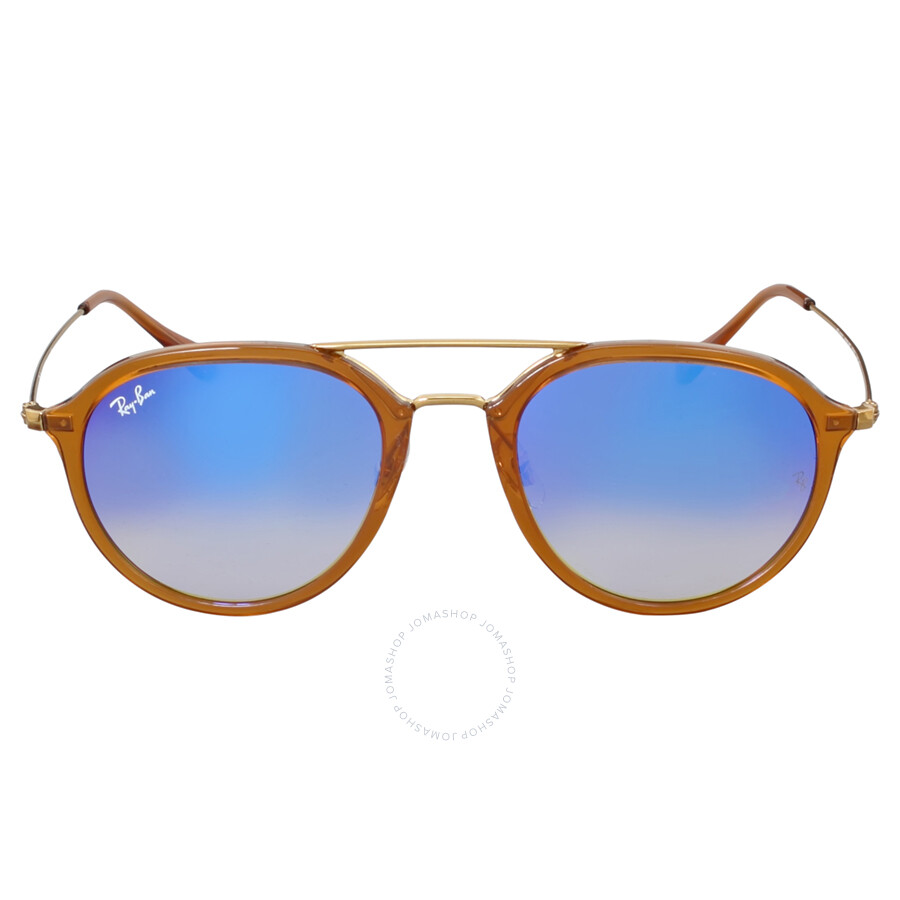 RayBan Highstreet Pilot Blue Gradient Flash Sunglasses Highstreet