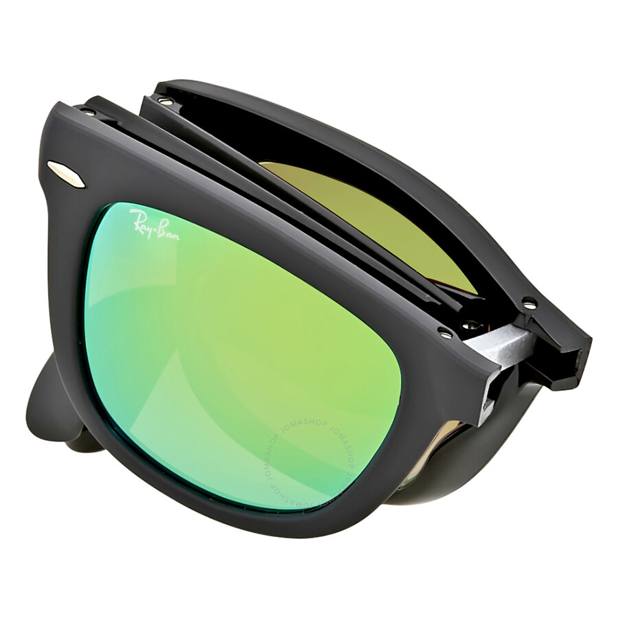 Ray Ban Wayfarer Folding Green Gradient Flash Sunglasses Wayfarer
