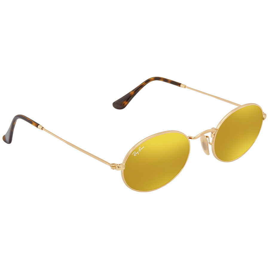 Ray Ban Yellow Flash Oval Sunglasses RB3547N 001/93 51 Round Ray