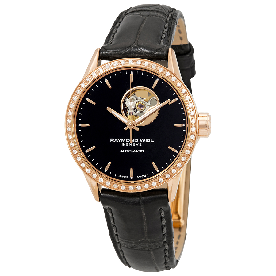 Raymond Weil Freelancer Automatic Black Dial Ladies Watch 2410C5S