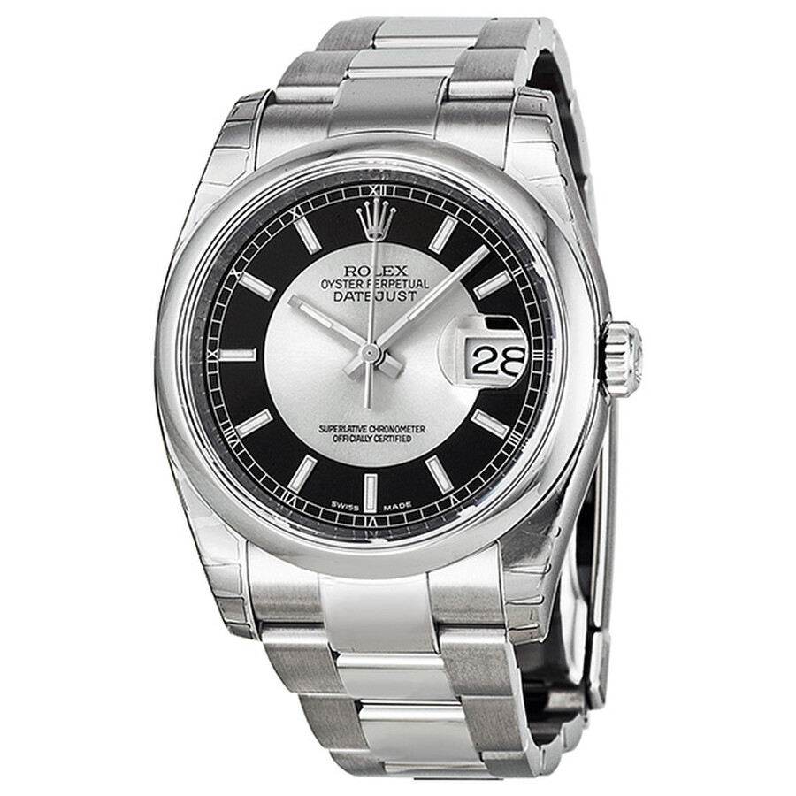 Rolex Datejust 36 Black and Grey Dial Stainless Steel Oyster Bracelet