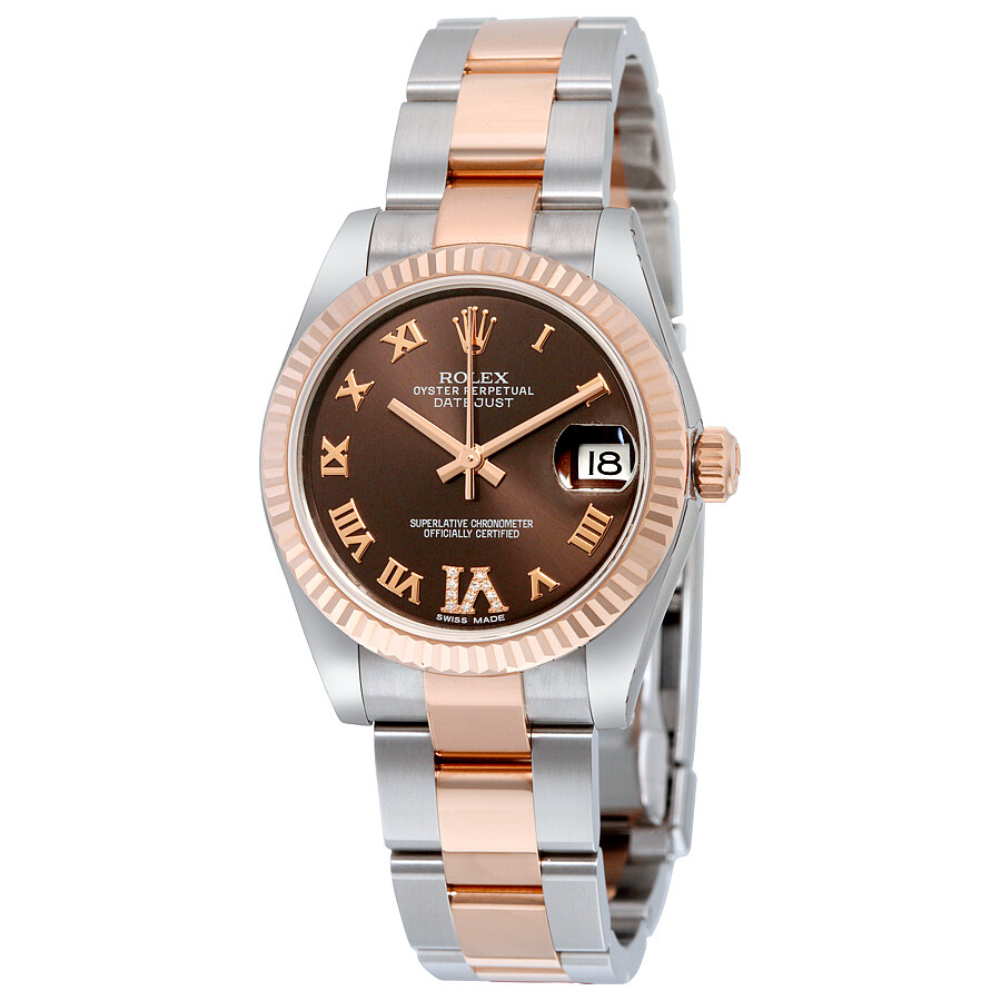 Rolex Datejust Lady 31 Chocolate Brown Dial Stainless Steel and 18K