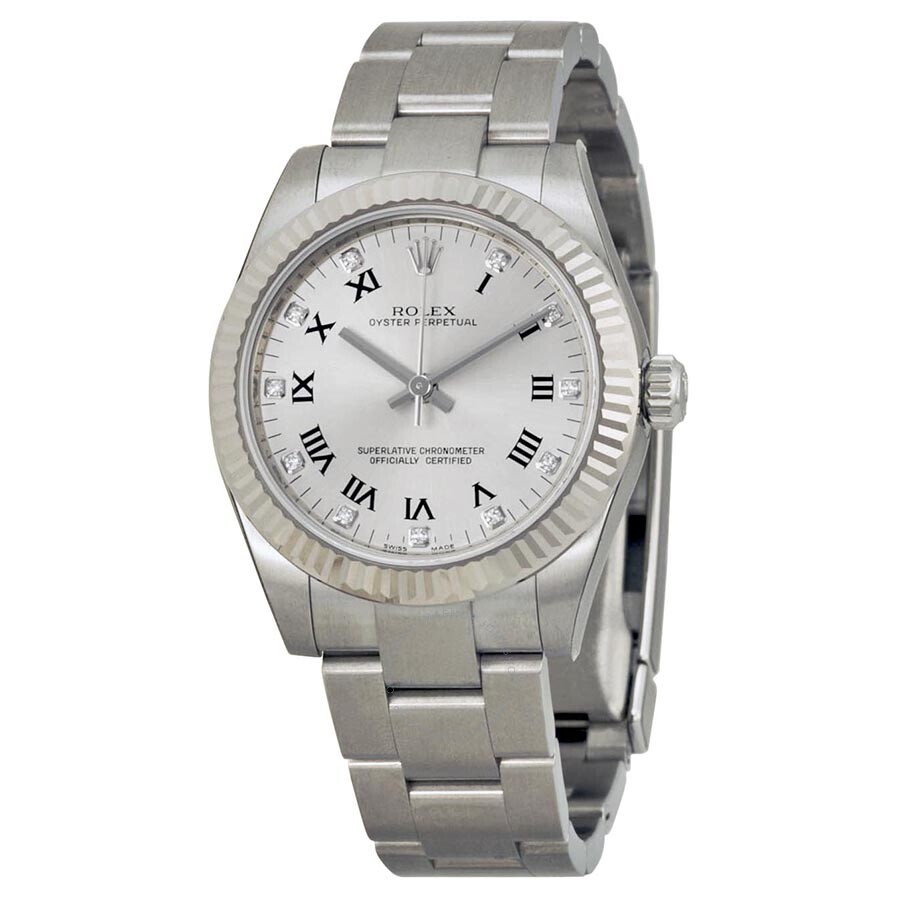 Rolex Oyster Perpetual 31 mm Silver Dial Stainless Steel Bracelet ...