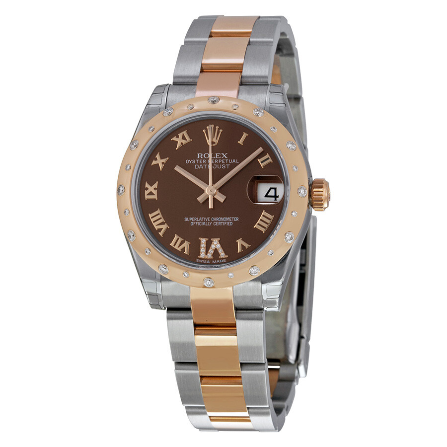 Rolex Oyster Perpetual Datejust 31 Chocolate Dial Stainless Steel and 18K Everose Gold Bracelet