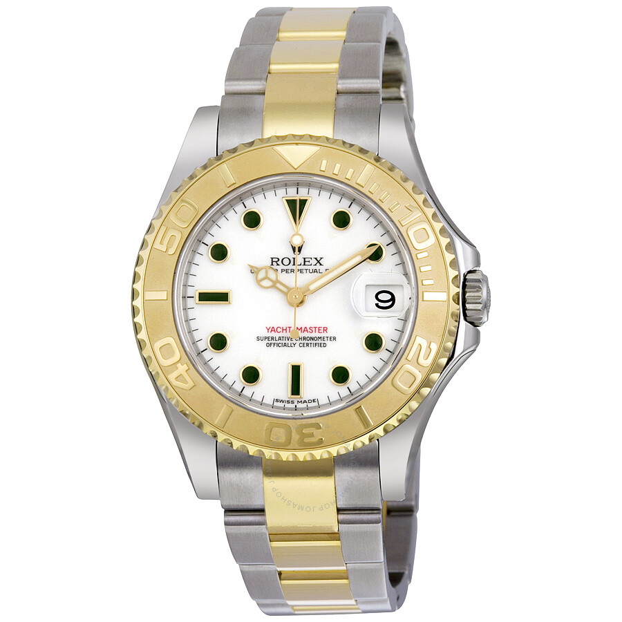 rolex yacht-master white dial stainless steel and 18k