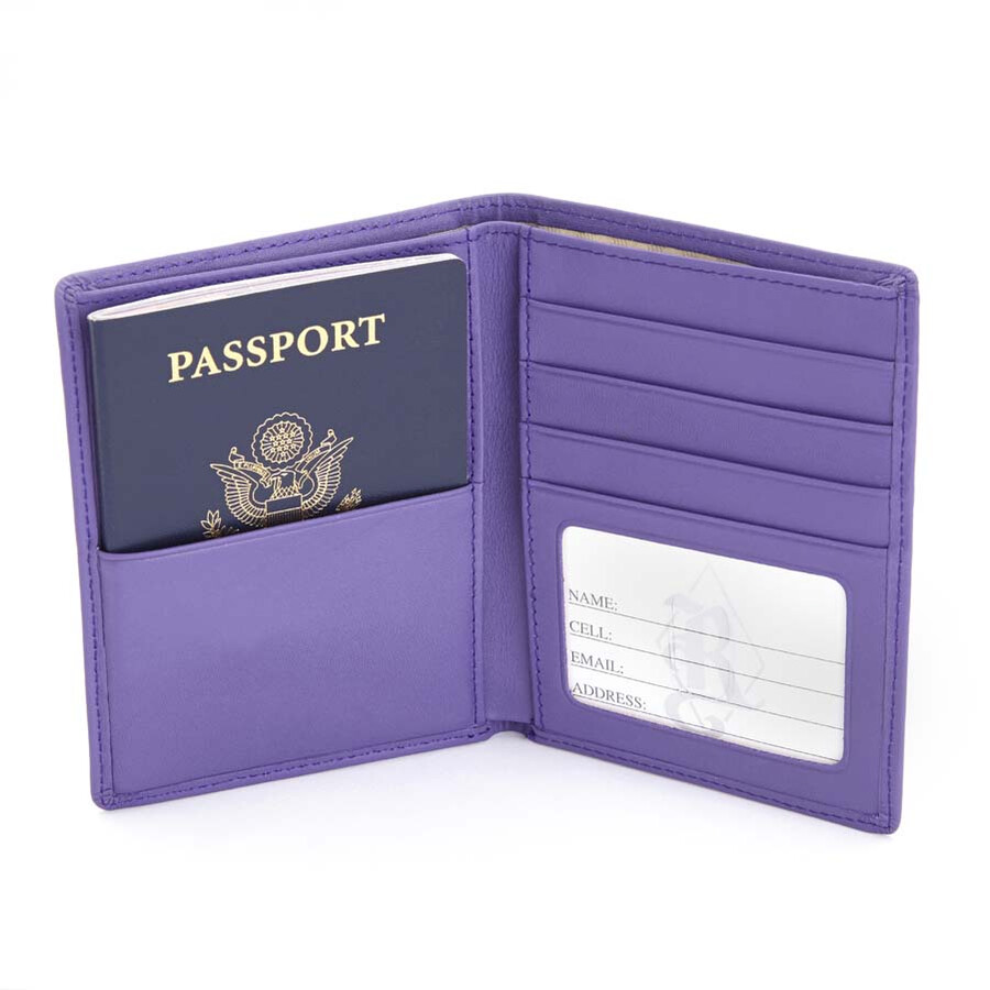 ROYCE RFID Blocking Bifold Passport Currency Travel Wallet Handcrafted