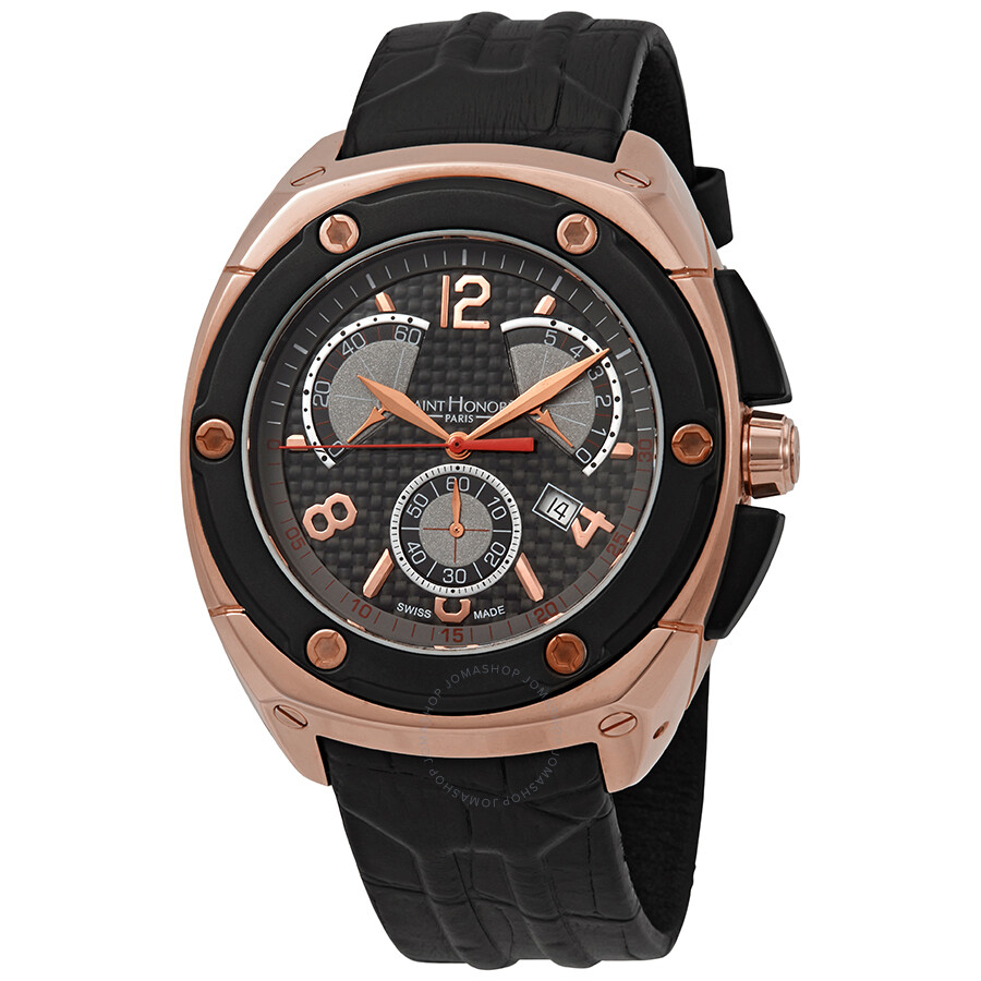 Saint Honore Haussman Chronograph Black Dial Men's Watch 889072 78CBAR