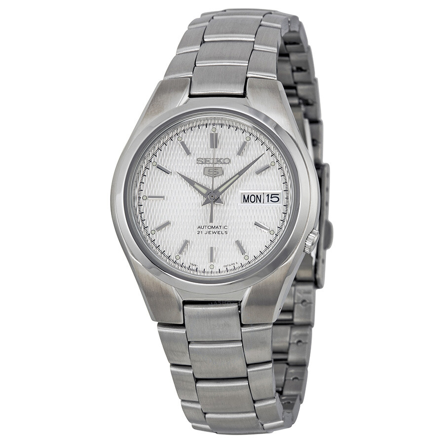 Seiko 5 Automatic Silver Dial Stainless Steel Men's Watch SNK601 ...