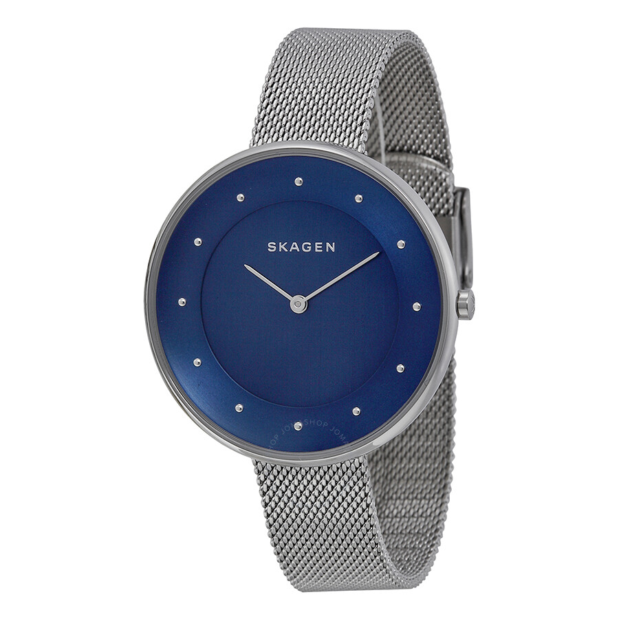 Skagen Blue Dial Stainless Steel Ladies Watch SKW2293 Gitte Skagen