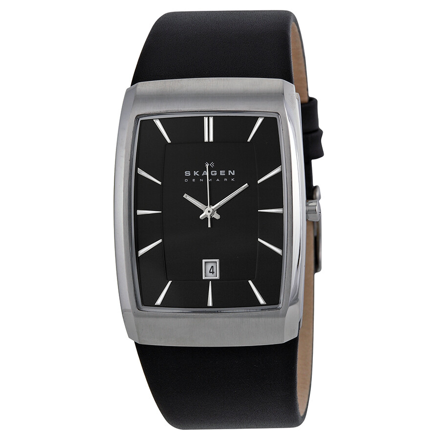 Skagen Denmark Black Dial Stainless Steel Men's Watch 690LSLB Steel