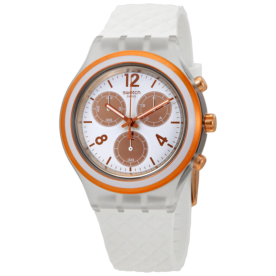 Swatch Elerose Chronograph White Dial Men's Watch SVCK1006 Irony