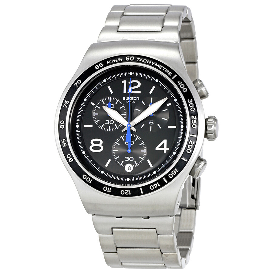 Swatch The Magnificient Chronograph Black Dial Men's Watch YOS456G