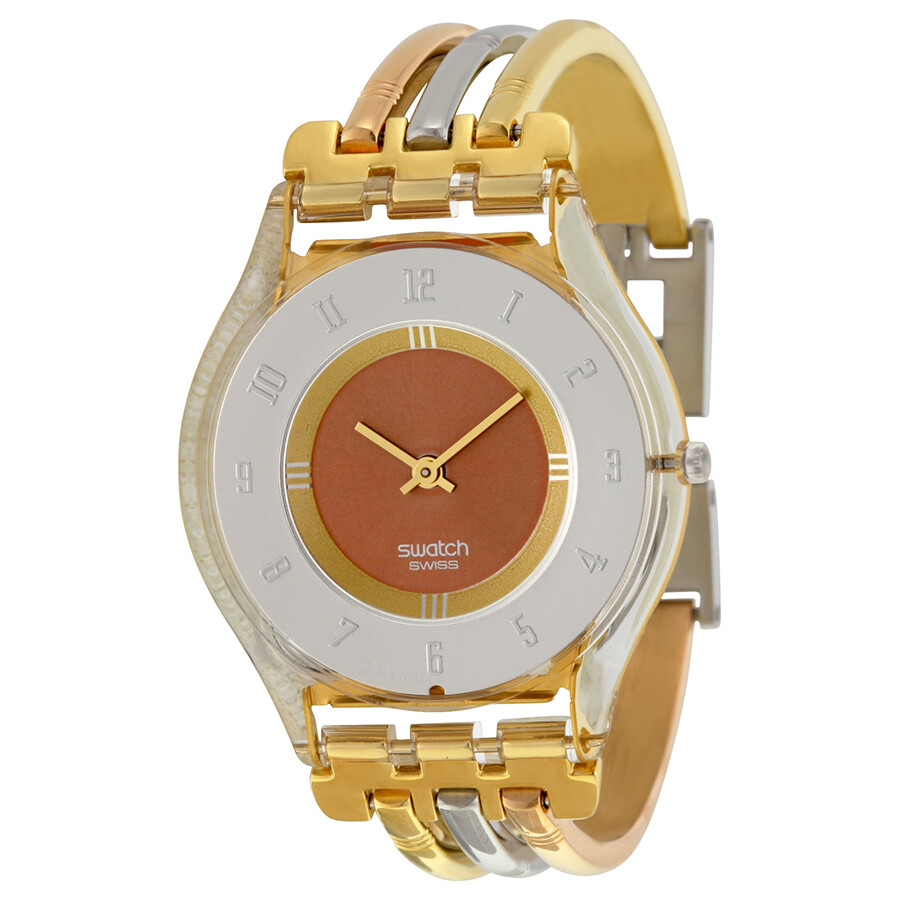 Swatch TriGold Small Ladies Watch SFK240B Skin Swatch Watches