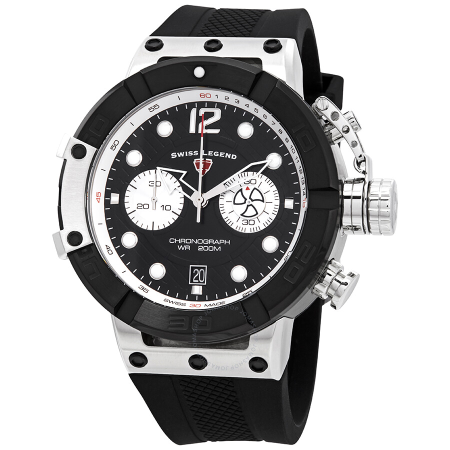 Swiss Legend Triton Chronograph Black Dial Watch SL-10719SM-01-BB ...