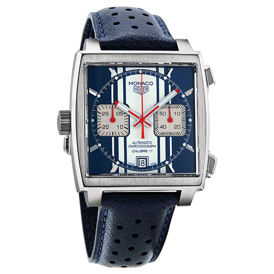 Tag Heuer Monaco Automatic Chronograph Blue and White Dial Men's Watch