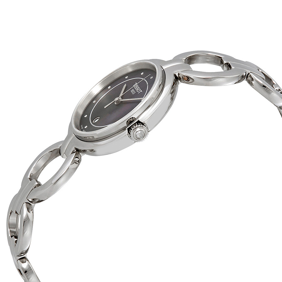 Tissot T Lady Flamingo Mother of Pearl Blue Dial Silver Steel Strap Watch for Women - T094.210.11.126.00 main image 1