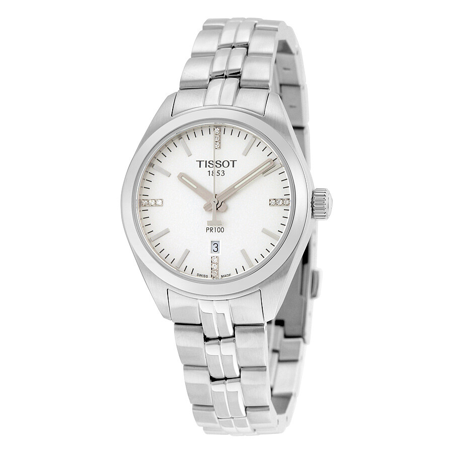 Tissot PR 100 TClassic Silver Dial Ladies Watch T101.210.11.036.00