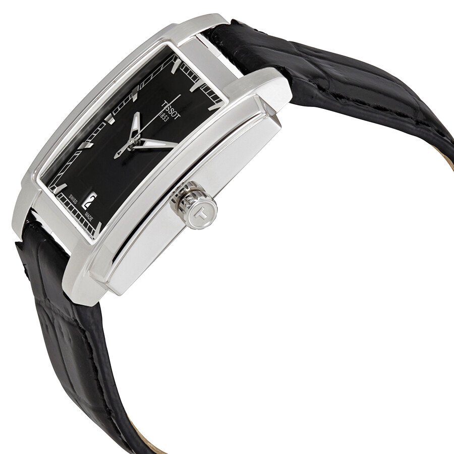 Tissot TXL Black Dial Black Leather Ladies Watch T061.310.16.051.00
