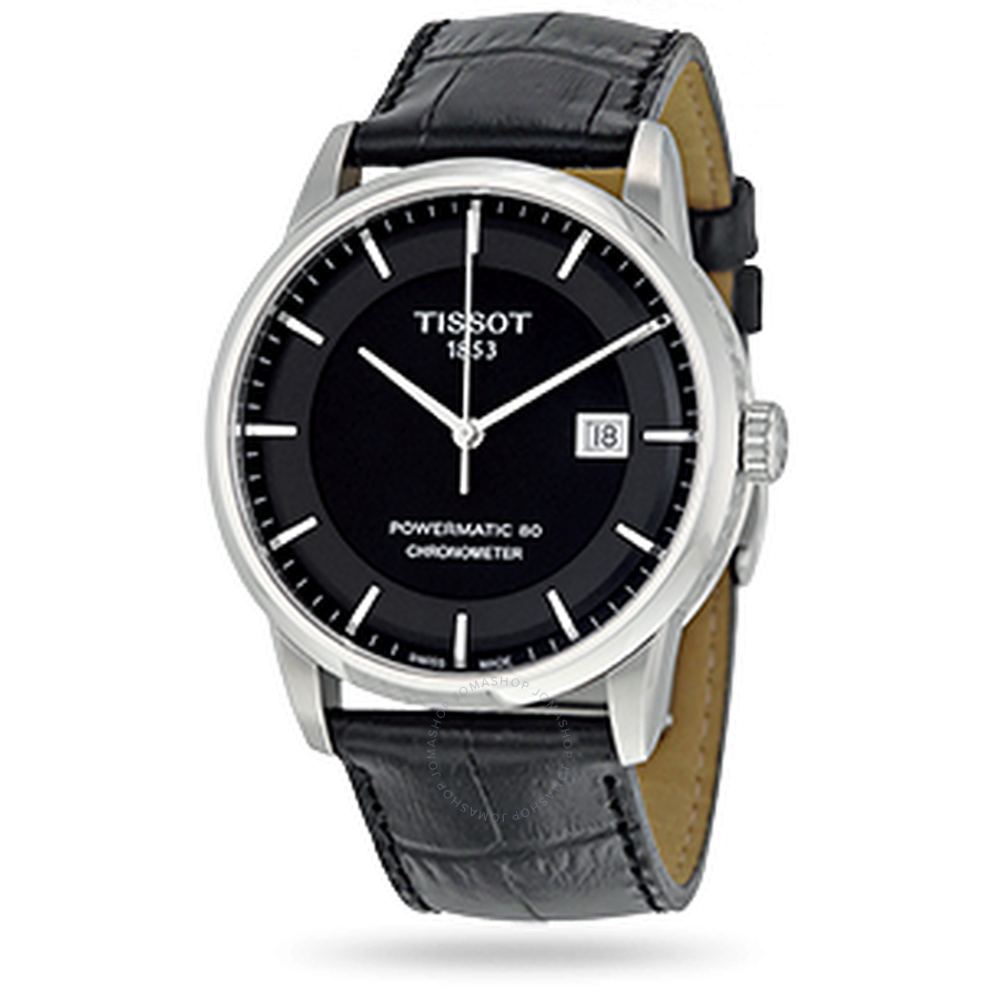 Tissot Luxury Automatic Stainless Steel Black Dial Men's Watch