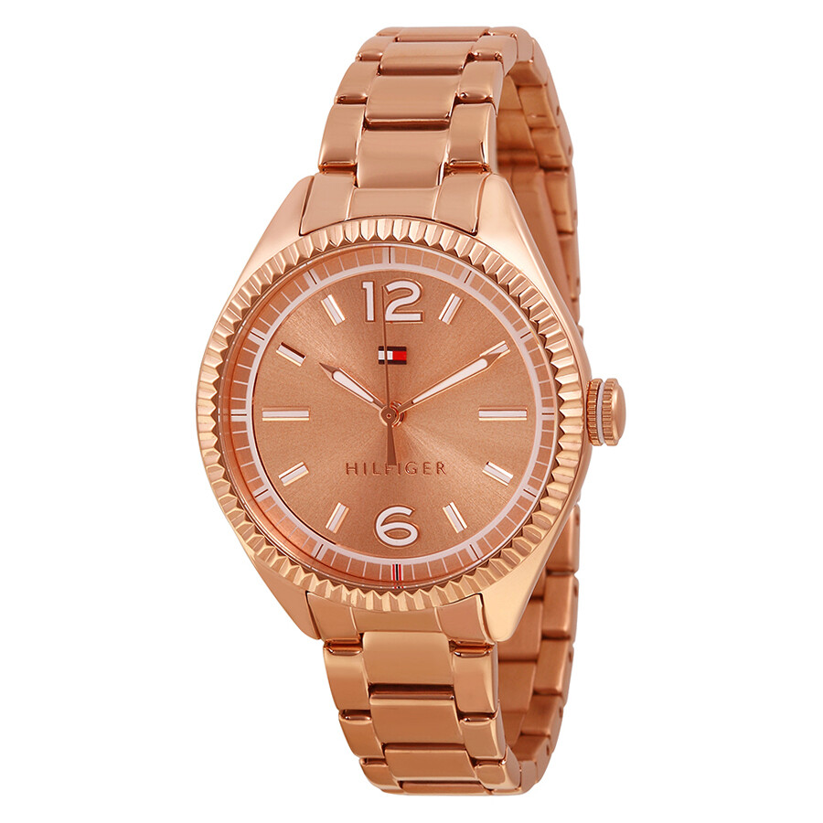 Tommy Hilfiger Rose Dial Rose Goldtone Ladies Watch 1781521 Tommy
