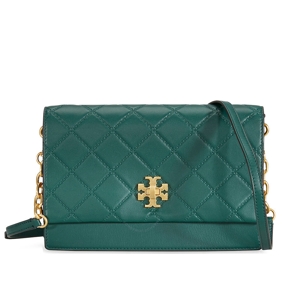 Tory Burch Leather Crossbody Malachite Tory Burch
