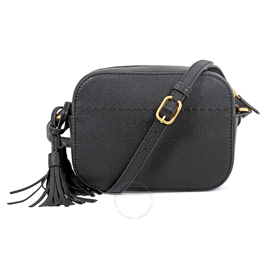 Tory Burch McGraw Pebbled Leather Camera Bag Black Tory Burch