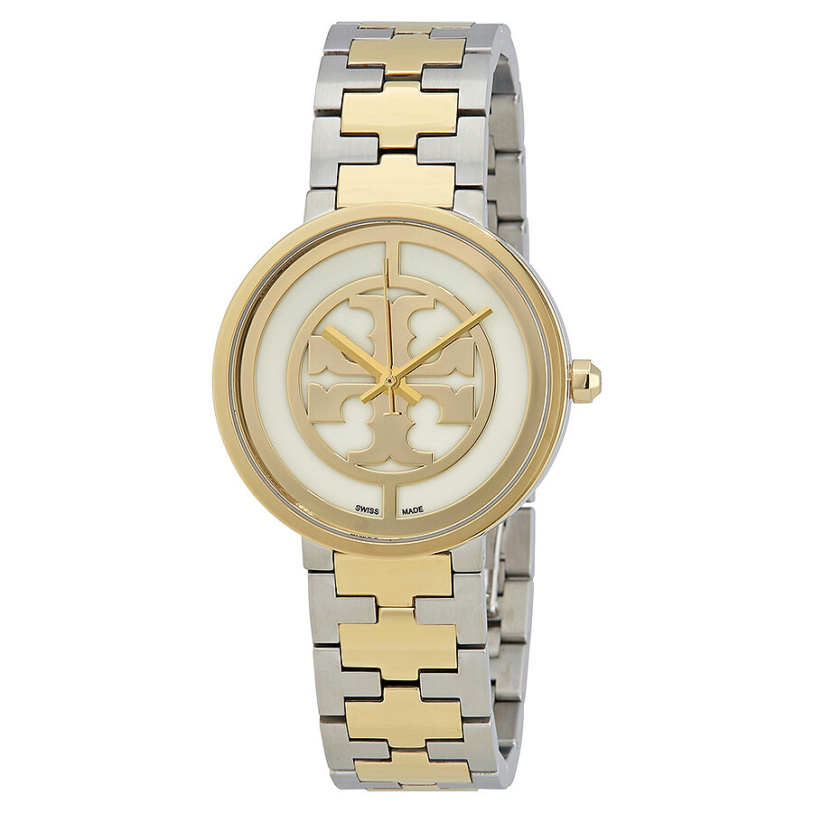 Tory Burch Reva Ivory Dial Twotone Ladies Watch TRB4027 Tory Burch