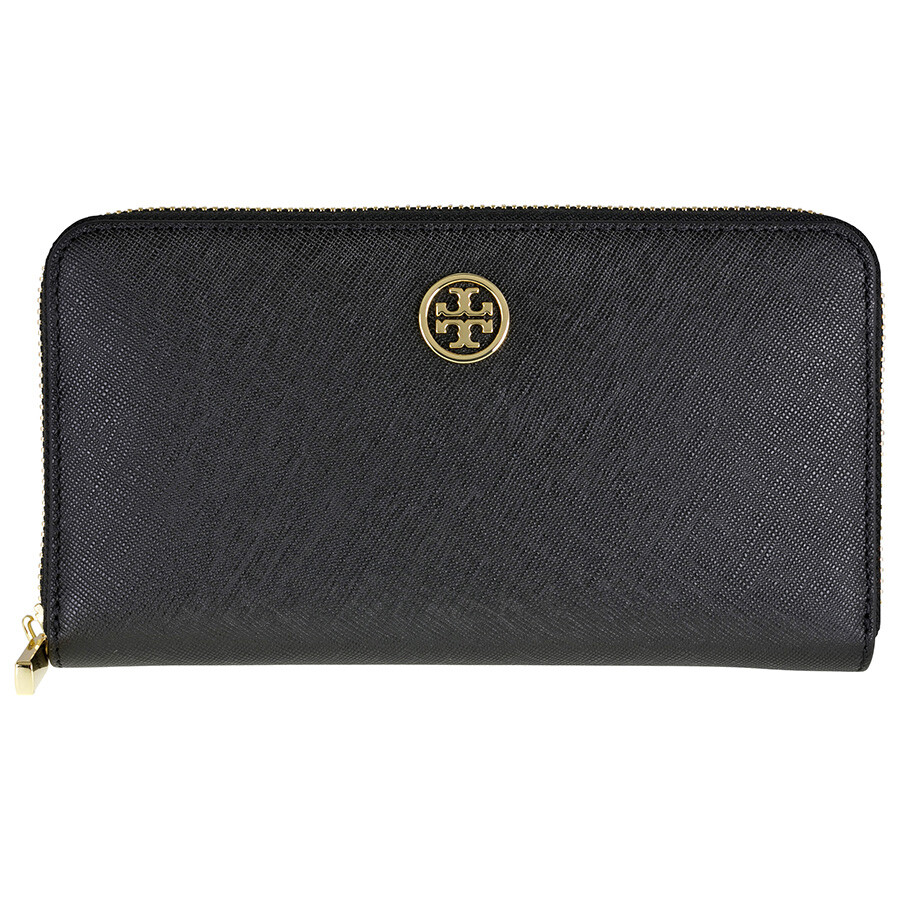 Tory Burch Robinson Zip Continental Wallet Black Tory Burch