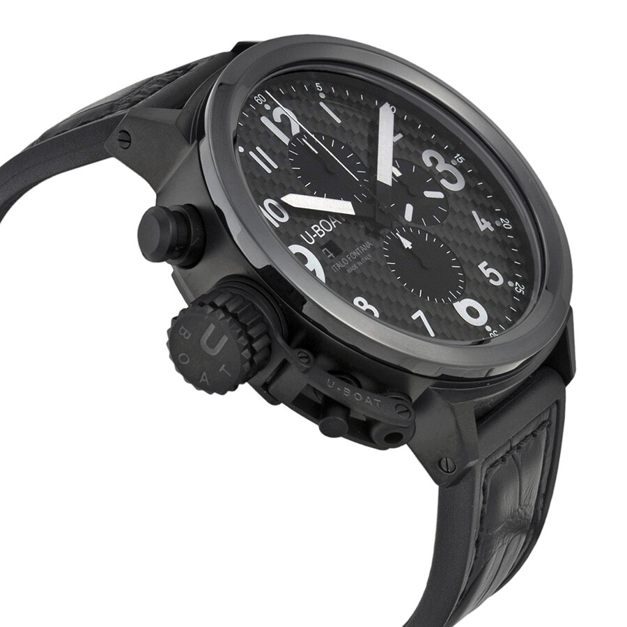 U Boat Flightdeck Chronograph Automatic Carbon Fiber Dial Men's Watch