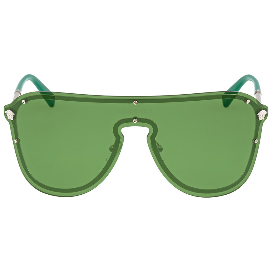 Versace Green Rectangular Sunglasses Versace Sunglasses