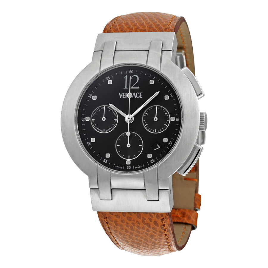 Versace Madison Black Dial Men's Stainless Steel Watch BLC99D009 S059 Versace Watches