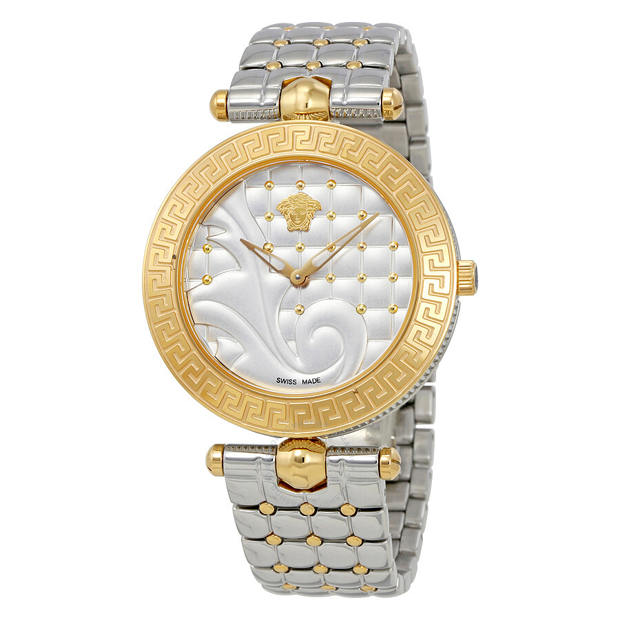 Versace Vanitas Silver Quilted Dial Ladies Watch VK7230015 Vanitas
