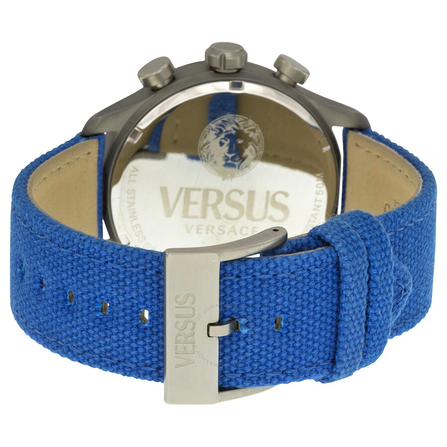 Versus by Versace Soho Blue Dial Chronograph Blue Canvas Watch
