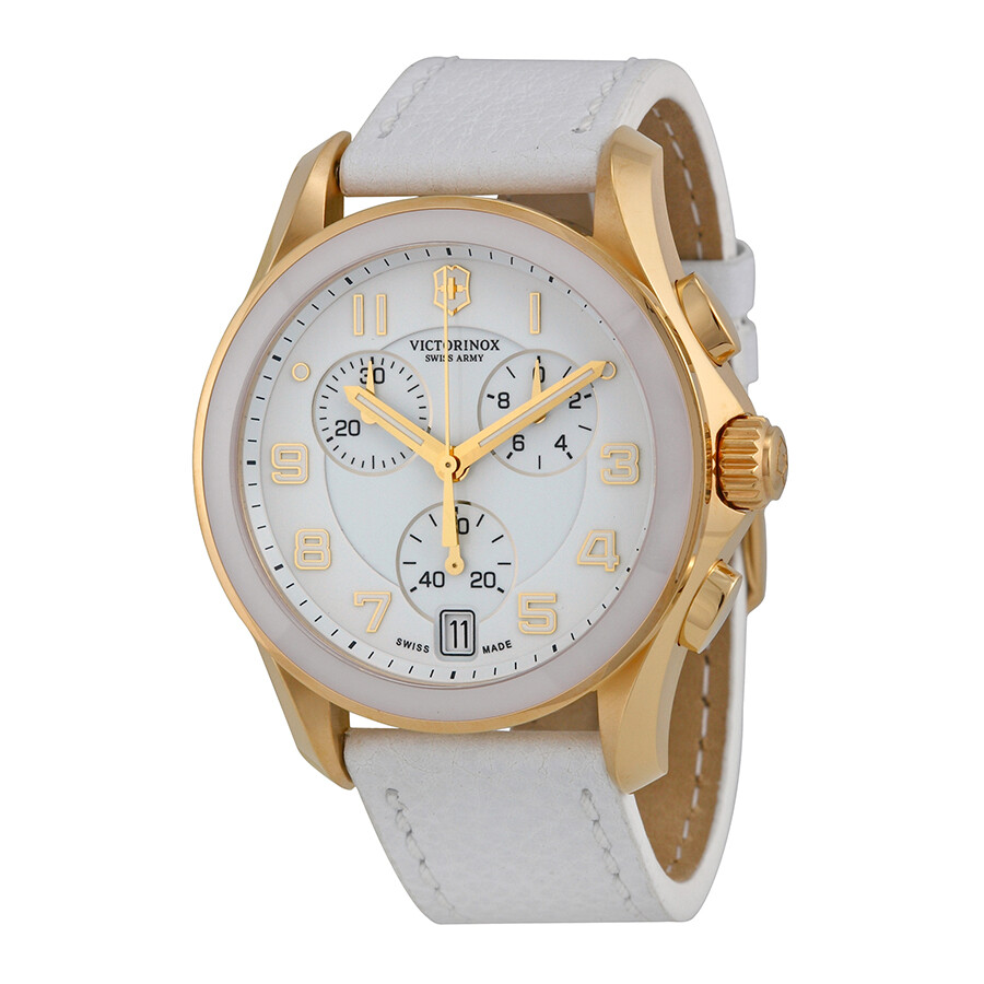 Victorinox Swiss Army Classic Chronograph White Dial Ladies Watch