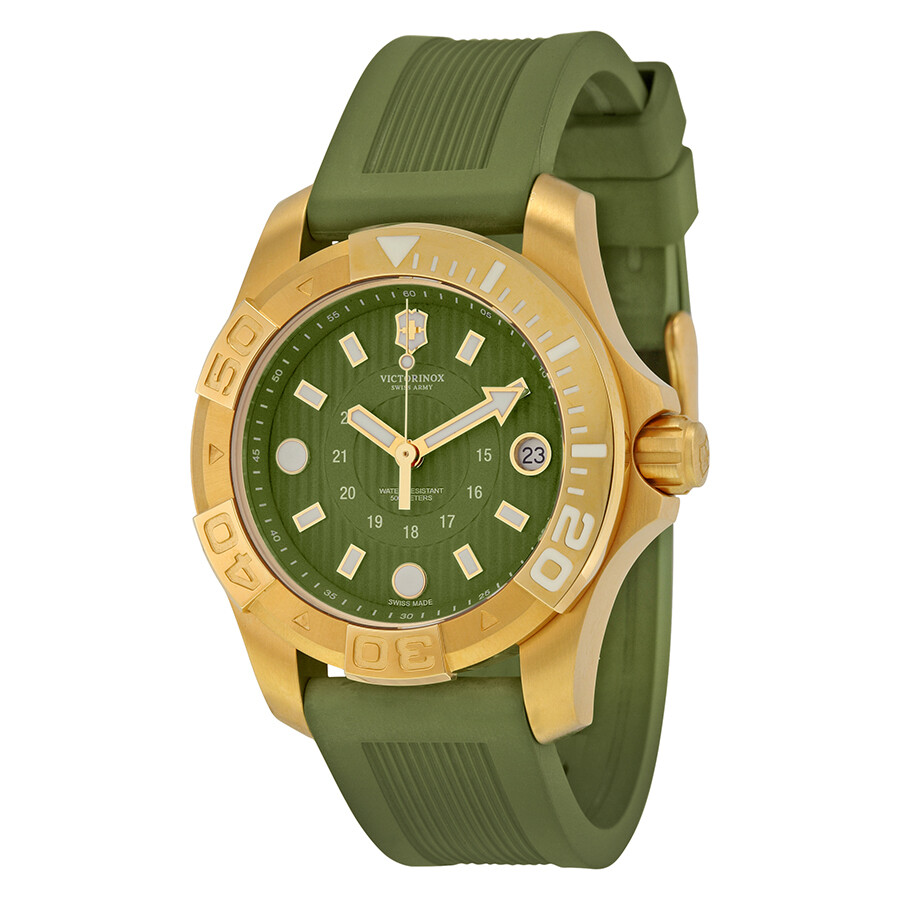 Victorinox Swiss Army Dive Master 500 Green Dial Unisex Watch 241557 Dive Master 500M