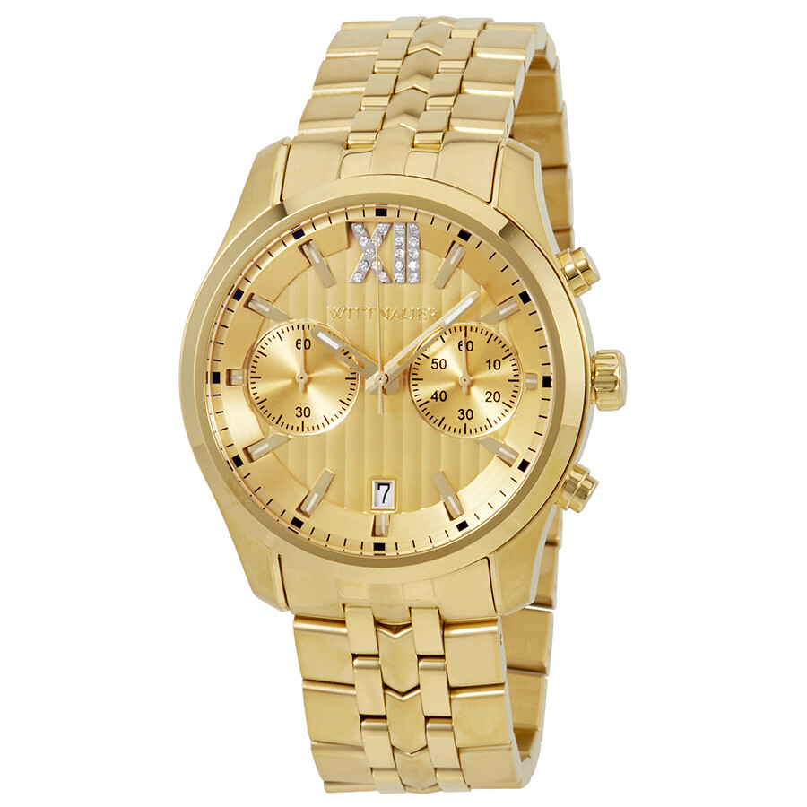 Wittnauer Chronograph Gold Dial Men's Watch WN3065 - Wittnauer ...