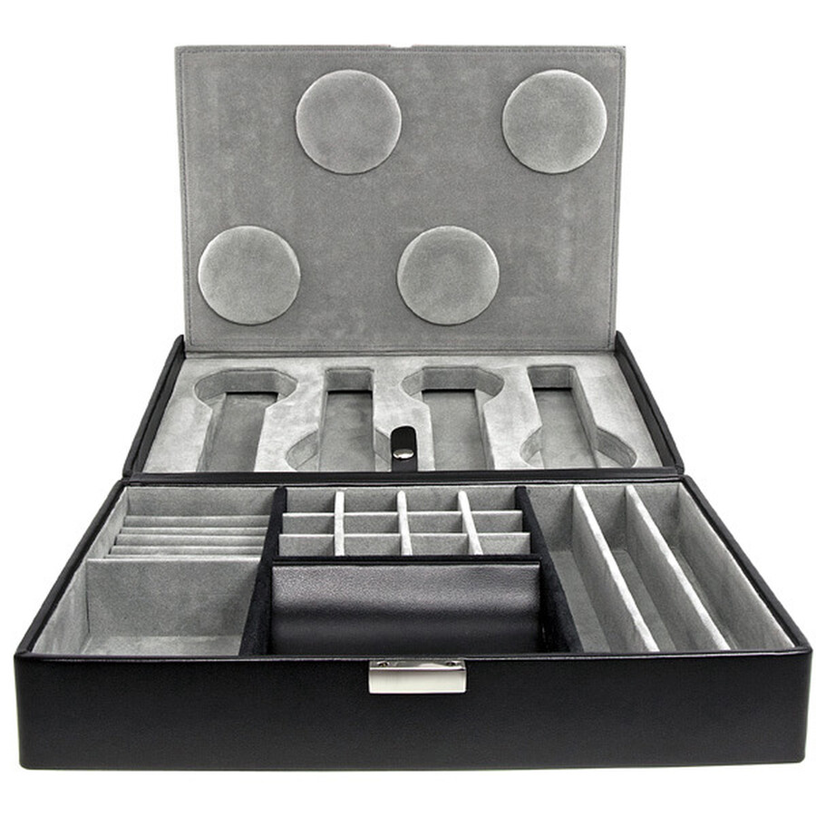 Wolf 4 Piece Travel Watch Box w/ Valet Model No. 99505 Watch Cases